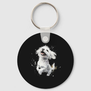 Chaveiro Cachorro Maltês Bravo
