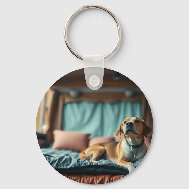 Chaveiro Cachorro na Cama (Frente)