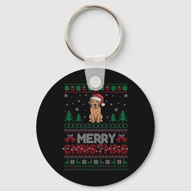 Chaveiro Cachorro Nabrador Abraça Noel Hree Light (Frente)