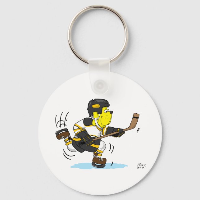 CHAVEIRO CACHORRO NEGRO E DOURADO (Frente)