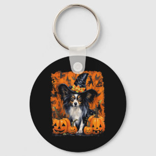 Chaveiro Cachorro Papillon Halloween