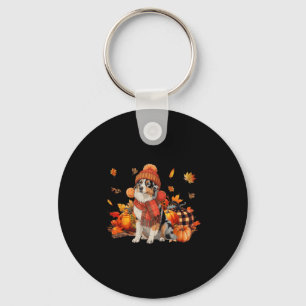 Chaveiro Cachorro-Pastor Australiano Cai Pumpkin Scarf Leop