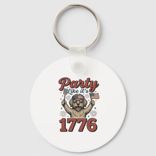 Chaveiro Cachorro Patriótico Festa Como Se Fosse 1776 Camis