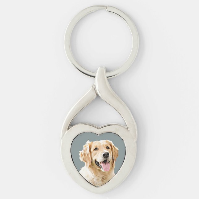 Chaveiro Cachorro Personalizado de Retriever de Ouro Desenh (Frente)