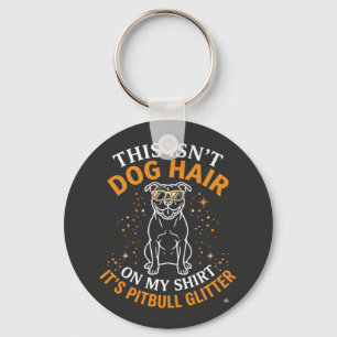 Chaveiro Cachorro Pitbull Cabelo Brilho Usando Óculos De So