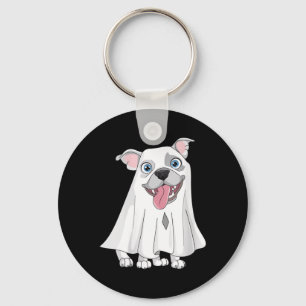 Chaveiro Cachorro Pitbull Feminino Vestindo um Fantasia de
