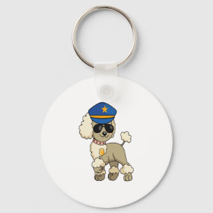Chaveiro Cachorro-Poodle da Polícia de Chibi