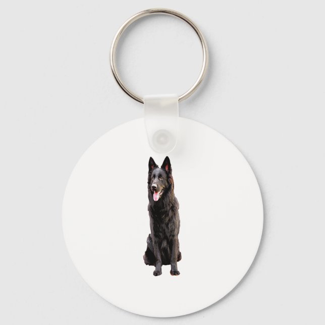 Chaveiro Cachorro Preto german shepherd (Frente)