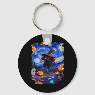 Chaveiro Cachorro Preto Voador Engraçado Fofo Arte Estrelad