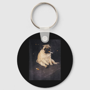 Chaveiro Cachorro Pug Engraçado Fumando Meme Cigarro Rua Me