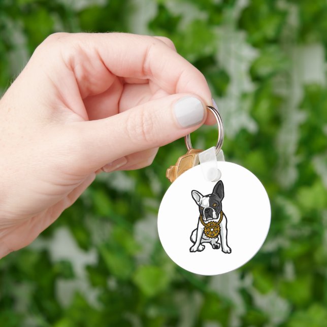Chaveiro Cachorro Pug Estilo de Rua (Mão)