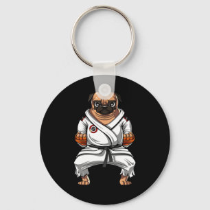 Chaveiro Cachorro Pug Karatê Artes Marciais Kickboxing Jiu 