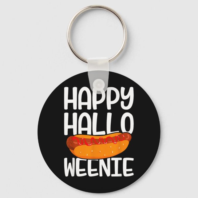 Chaveiro Cachorro-Quente Feliz de Halloween (Frente)