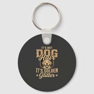 Chaveiro Cachorro Retriever Dourado Engraçado Cabelo Brilho