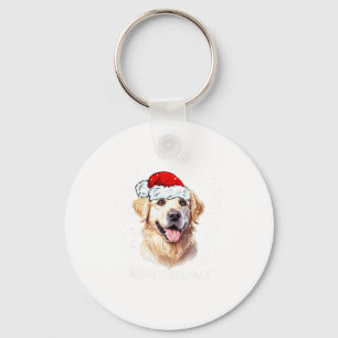 Chaveiro Cachorro Retriever Dourado Papai Noel Luzes de Nat