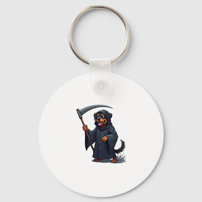 Chaveiro Cachorro Rottweiler da Grim Reaper (Frente)