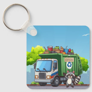Chaveiro Cachorro simpático e caminhão de "comida"