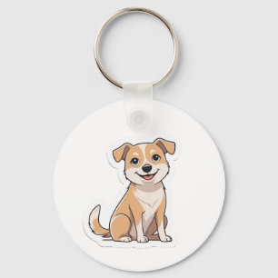 Chaveiro Cachorro Sorridente Bonito Sorriso