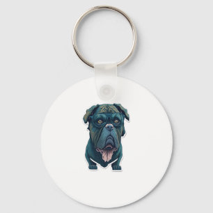 Chaveiro Cachorro verde com óculos