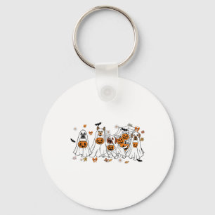 Chaveiro Cachorro Vestido Como Fantasma Halloween Cachorro