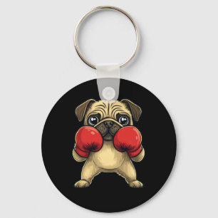 Chaveiro Cachorro Vestido Como Um Boxer Engraçado