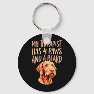 Chaveiro Cachorro Vizsla de Cabelo Raspado Engraçado Meu Te