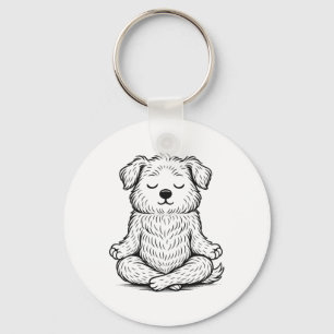 Chaveiro Cachorro Yoga Retro Vintage Cavalier King Charles 