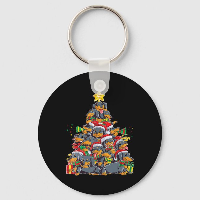 Chaveiro Cachorros Bonitos Adormecem Feliz Natal Engraçado  (Frente)