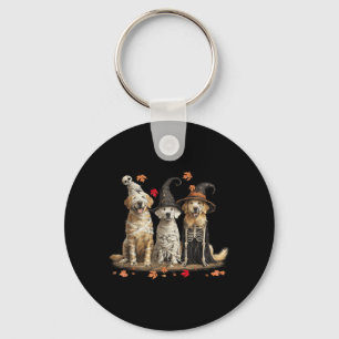 Chaveiro Cachorros Fantasmas Engraçados do Retriever Dourad