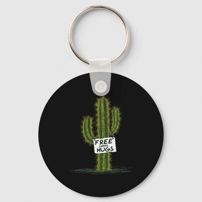 Chaveiro Cactus Cacti Funny Art Humor Sweet Hugs  (Frente)