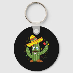 Chaveiro Cactus Vestindo Sombrero Mexicano Fiesta Cinco De