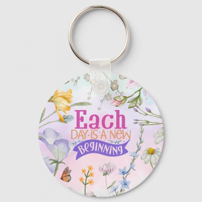 CHAVEIRO CADA DIA É UMA NOVA COTAÇÃO FLORAL INICIADA (Frente)