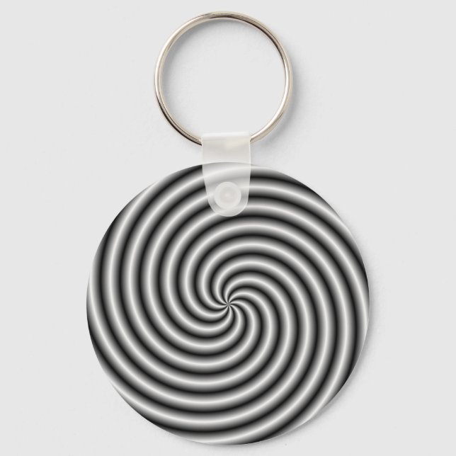 Chaveiro Cadeia-chave A espiral em preto e branco (Frente)