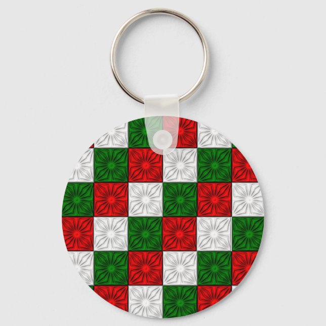Chaveiro CADEIA-CHAVE-CADEIA-CHAVE-Vermelho-Branco-Verde-Br (Frente)