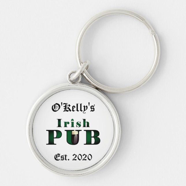 Chaveiro Cadeia-chave de Bar de Pub irlandês (Frente)