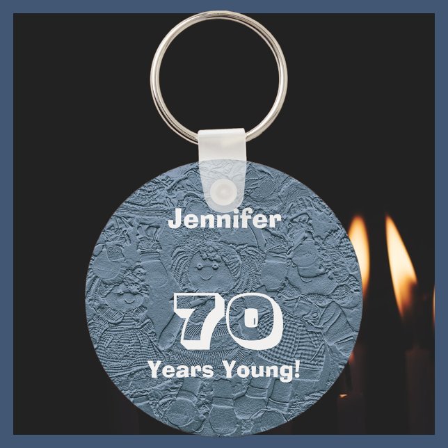 chaveiro (Cadeia-Chave) de Bonecos Azuis Jovens co (Criador carregado)