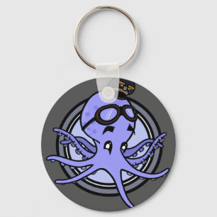 CHAVEIRO CADEIA-CHAVE DO PILOTO OCTOPUS DO ESTILO DE VINTAG