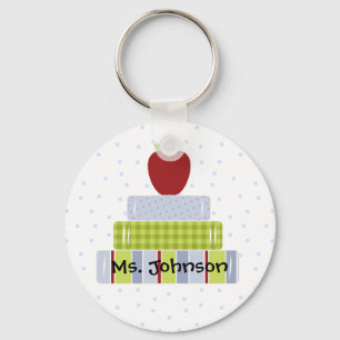 Chaveiro Cadeia-chave do professor de livros empilhados