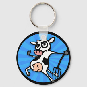 CHAVEIRO CADEIA-CHAVE ENGRAÇADA DE VACA DE CARTÃO