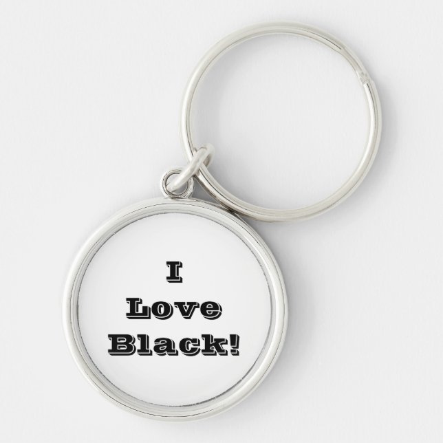 Chaveiro Cadeia-chave I Love Black (Frente)