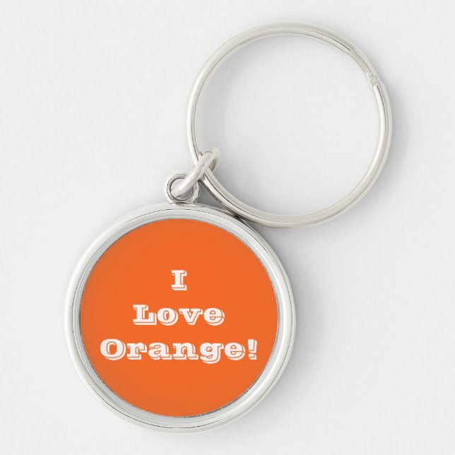 Chaveiro Cadeia-chave I Love Orange (Frente)