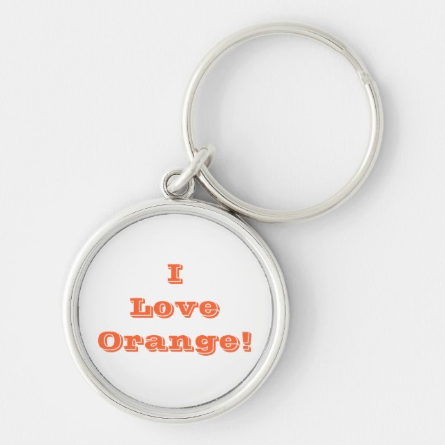 Chaveiro Cadeia-chave I Love Orange (Frente)