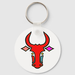 Chaveiro Cadeia-Chave Longhorn do Texas Estilizada