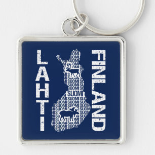 Chaveiro Cadeia-chave MAP FINLÂNDIA - Lahti