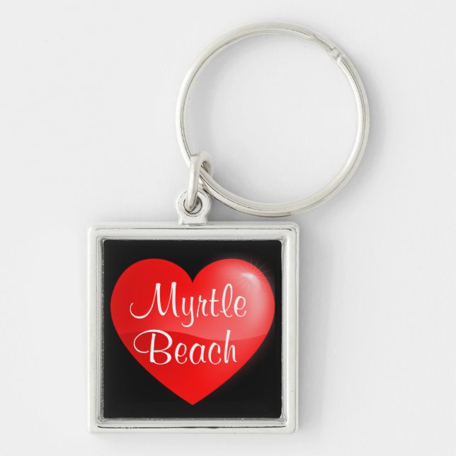 Chaveiro Cadeia-chave Myrtle Beach SC Heart Premium (Frente)