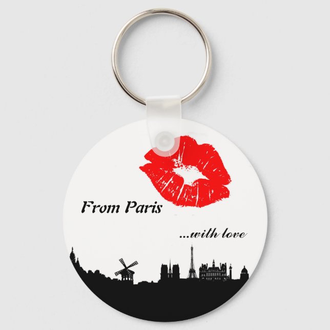 Chaveiro Cadeia-chave Paris, com amor (Frente)
