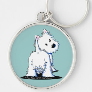 Chaveiro Cadeia-chave Westie do Bumbum Fluffy KiniArt