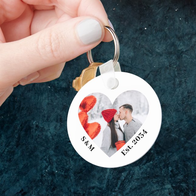 Chaveiro Cadeia de Caracteres do Coração Personalizado do c (Couple Personalized Heart Keychain
)