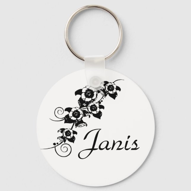 Chaveiro Cadeia de Chave da Vinha Preta Personalizada (Frente)