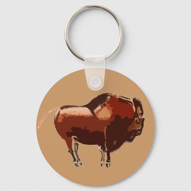 Chaveiro Cadeia de Chave de Bison Pintada (Frente)